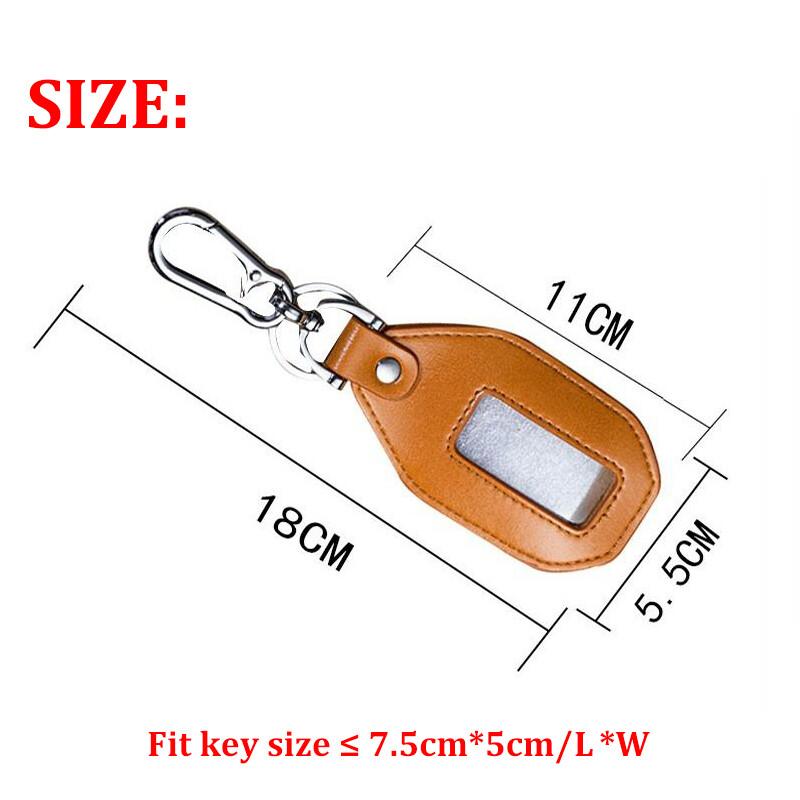 Fashion PU Leather Keyless Entry Car Key Holder Housekeeper Keys Organizer Women Keychain Covers Smart Key Transparent Display Case Bag Pouch