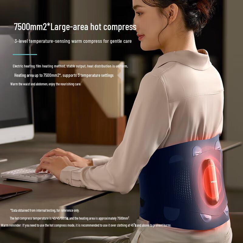 Philips Smart Lumbar Massager Belt with Heat and Vibration