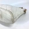 CHANEL vintage Matelasse Quilted Logo Double Chain Shoulder Bag Leather White