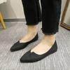 2024 Fashion Slip On Loafers Breathable Stretch Ballet Shallow Flats Women Soft Bottom Pointed Toe Boat Shoes Plus Size 43