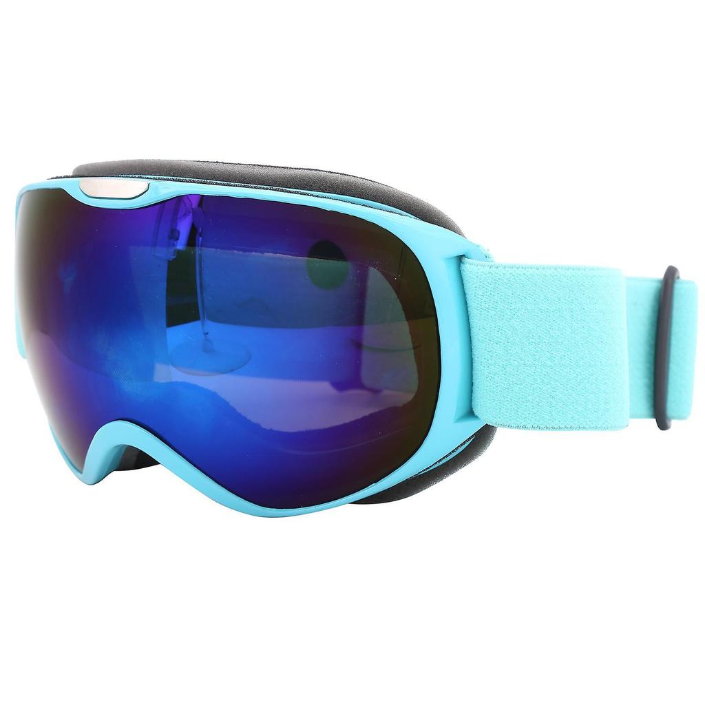 Verdant Touch Schneebrille Kinder Skibrille, Antibeschlag Winddicht Schneebrille, Doppellagige PC-Linse, Blau für Skifahren, Klettern, 12
