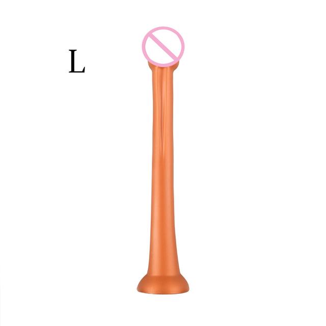 Long Butt Plug Liquid Silicone Anal Plug Big Dildos Stimulate Anus Suction Cup Soft Anal Dilator Penis Sex Toy Dick Sex Products