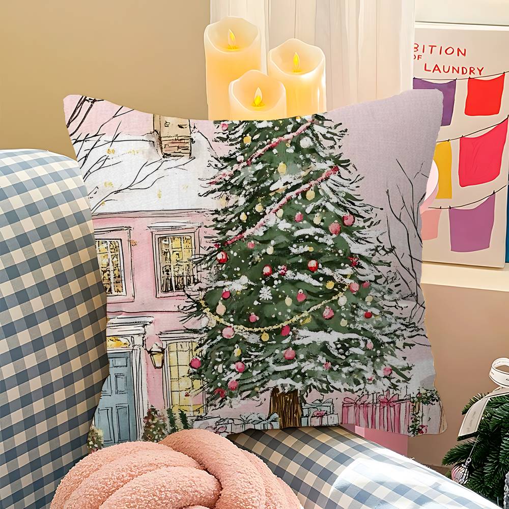 Cuscino di Natale Regalo Decorazione Casa Ufficio Camera da Letto Divano Auto Copricuscino Custodia 45x45
