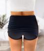 Minifalda Negra de Cintura Baja para Mujer con Pantalón Corto Integrado - Elástica y Sexy Prenda Básica de Verano