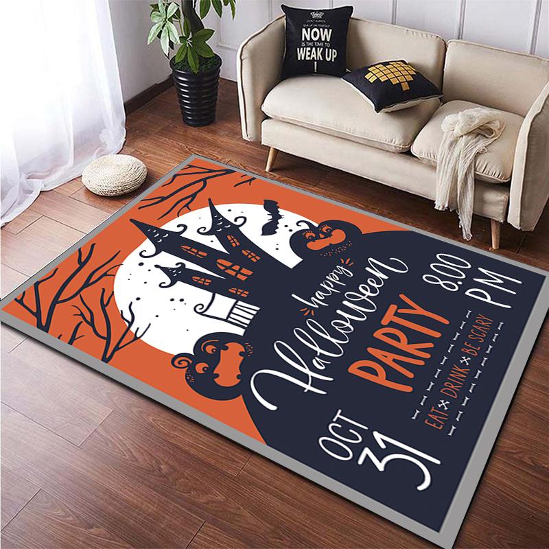 Halloween New Year Gift HD Printing Area Carpet, Living Room Sofa Decorative Carpet, Anti-skid Mat, Alfombras Direct Shipment