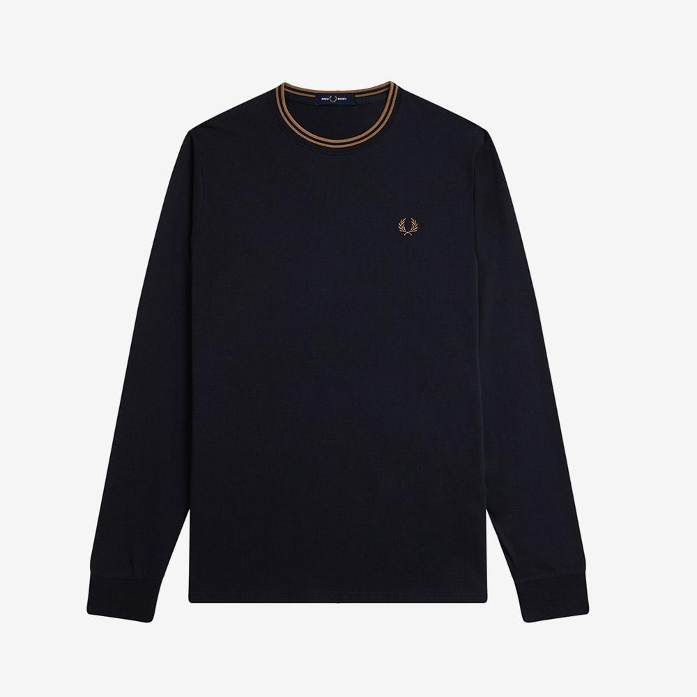 Fred Perry [Baseline] Long Sleeve Twin Tip T-Shirt - Black Afpm2539602-184
