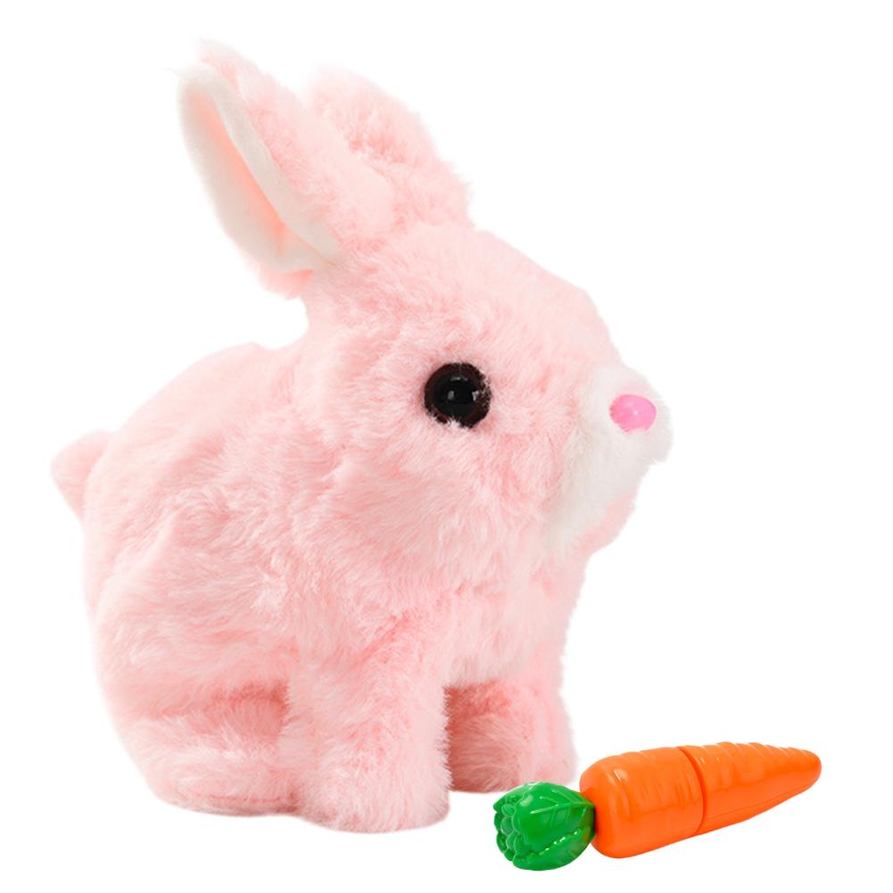 Easter Bunny Toy Plush Rabbit Easter Electronic Interactive Toy Bunnies Can Walk and Talk with Sounds and Movements for Gift