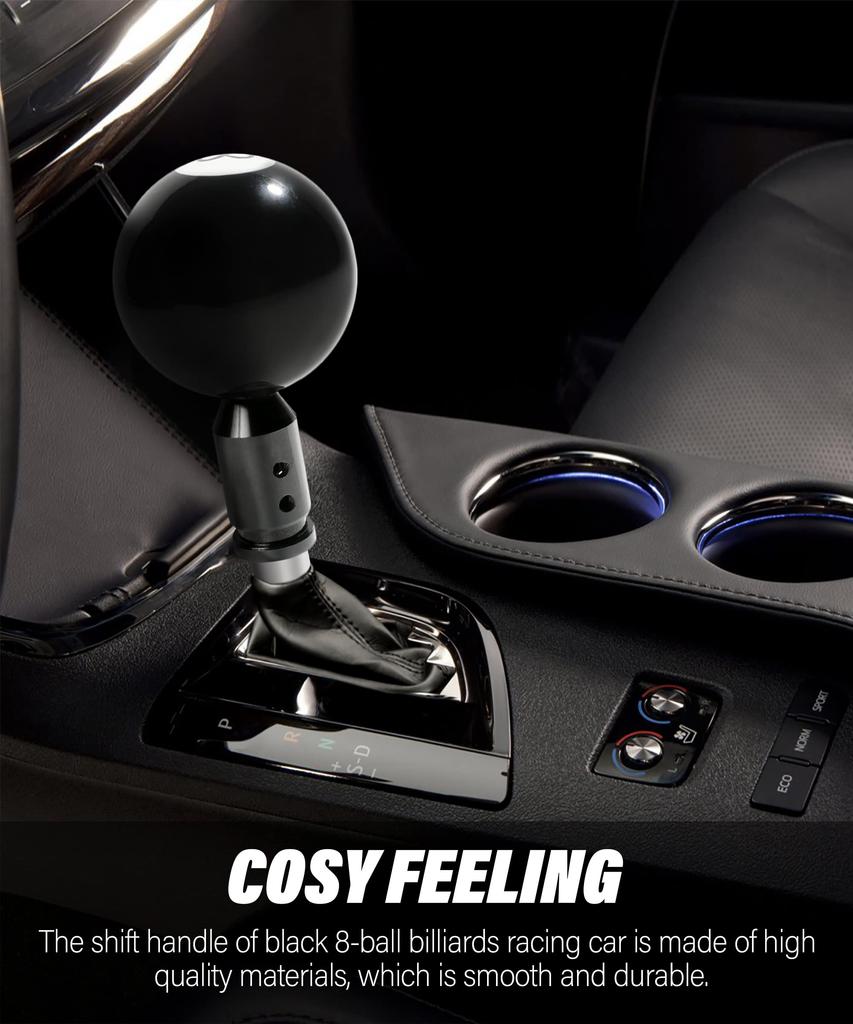 YAKEFLY Universal Gear Shift Connector, Aluminum Auto Shifter Adapter, Screwless Manual Gear M12x1.25 (Black)