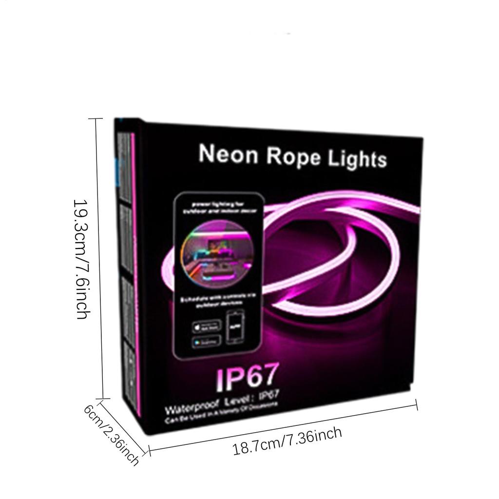 LED Light Strip Waterproof Color Changing Music Tape 16.4 FT Waterproof LED Strips Lights For Outdoor Home Living Room Bedroom