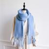 20*200cm Small Long Cashmere Scarf Women Thick Winter Warm Solid Color Shawl Wraps Tassel Hijab Stoles Foulard Femme Pashmina