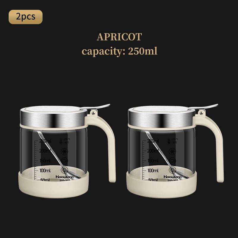 1pc Spices Glass Seasoning Jar with Spoon Sugar Bowl Salt Shaker Seasoning Container Kitchen Supplies Storage Set Spice Boxes