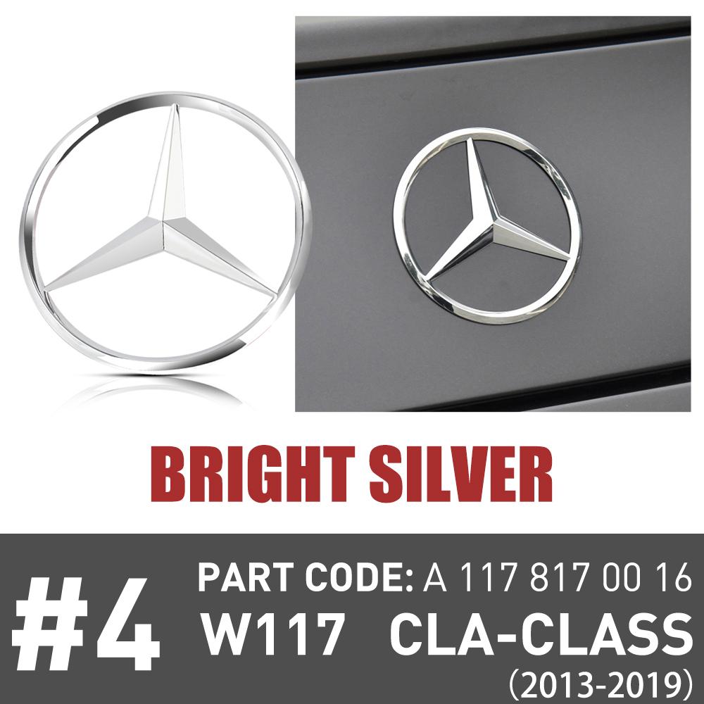

GLC GLB 81mm ABS Tail Star Emblems Black Silver Rear Trunk Star Logo Stickers Badges for Benz CLA-Class CLA180 CLA200 CLA250 A1 1PC