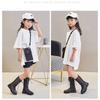 Kids Girls Boys Ankle Boots Openwork Side Zip Flat Booties Casual Rubber Sole