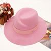 Car and Horse Are Hot In Autumn and Winter, Women's Pure Wool Wide Brim, Big Brim, Pink Jazz Top Hat, Strength Manufacturer, No Trace