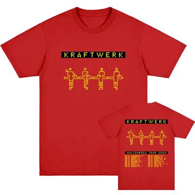 Tricouri KRAFTWERK cu Bandă Electronică Tricou cu Mânecă Scurtă pentru Bărbați Vară Gât Rotund Hip Hop Streetwear Unisex Bărbați_Femei Tricouri#Culoare