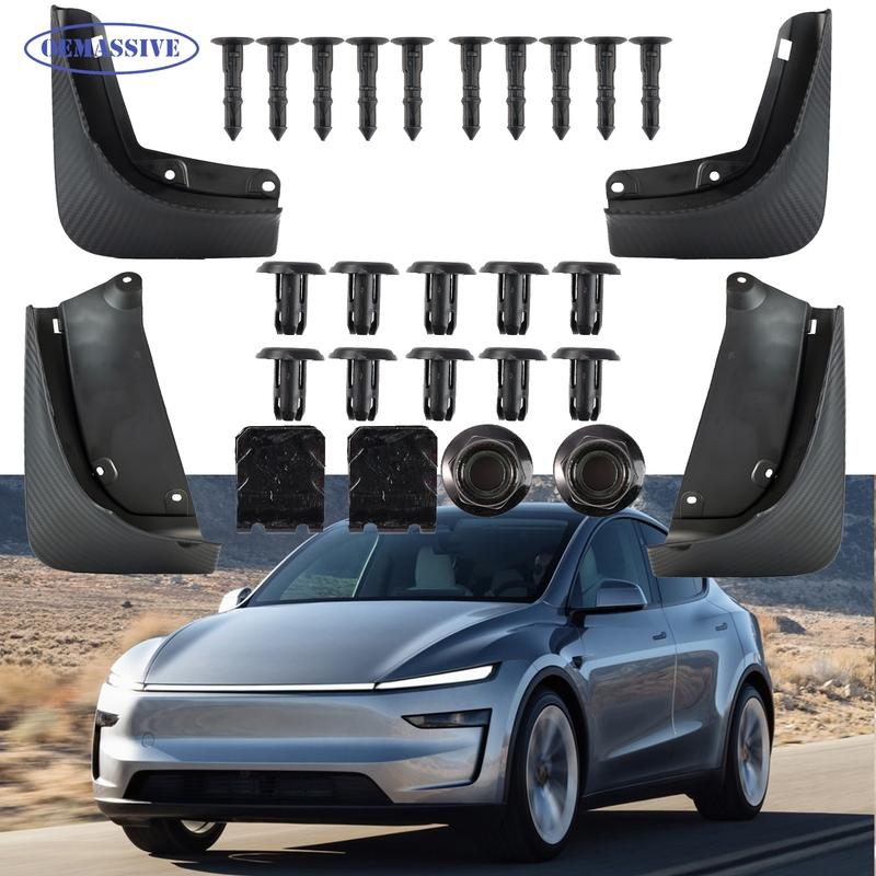 4X Splash Guards Mudguard Fender Mudflaps Mud Flaps Front Rear No Drilling Car Accessories For Tesla Model Y Juniper 2025