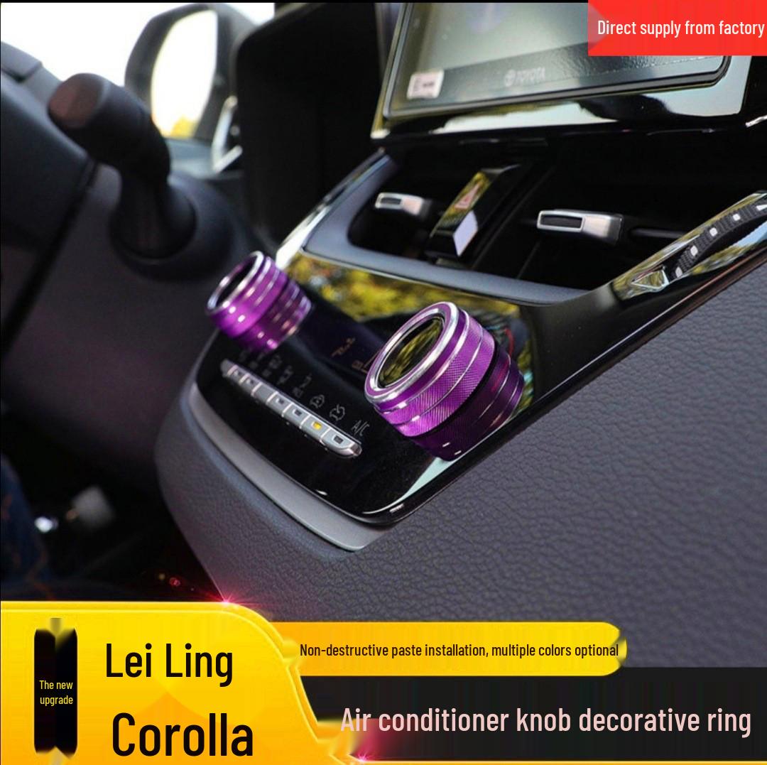 

19-21 Corolla Levin A/C Knob & Rearview Mirror Decoration Ring Metal