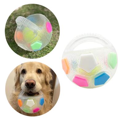 Football Shape Dog Toy Interactive Dog Toys Squeaky Dog Toy Ball for Puppies Indoor Outdoor