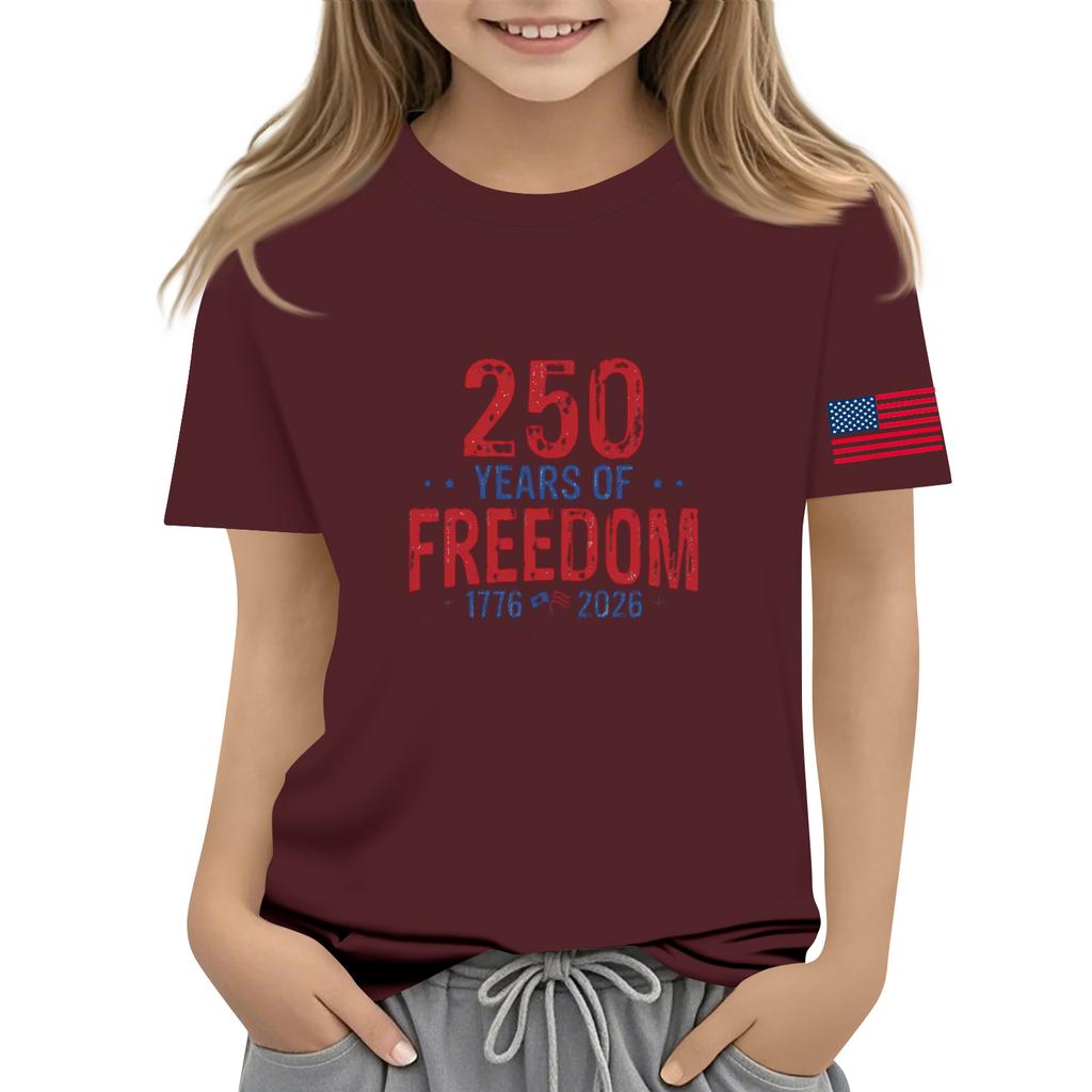Casual Kinder T-shirt Top met Ronde Hals