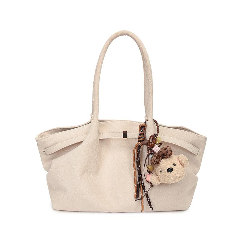 

2025 autumn and winter new fashion retro handbag Korean niche pleated shoulder tote bag women s high-end bag no pendant білий