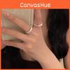 Eleganter Ring mit unregelmäßiger Süßwasserperle im koreanischen Stil für Damen, größenverstellbar