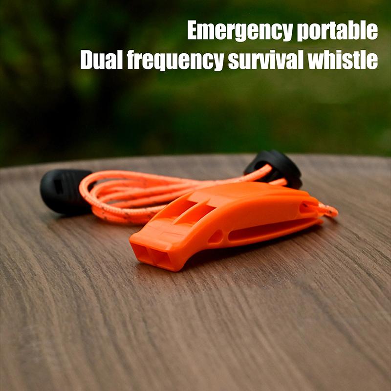 Tragbare Sport Notfall Doppelpfeife Outdoor Überlebenspfeife Streichholz Sicherheits Pfeifen Wandern Rettung Schwimmen Laute Pfeife