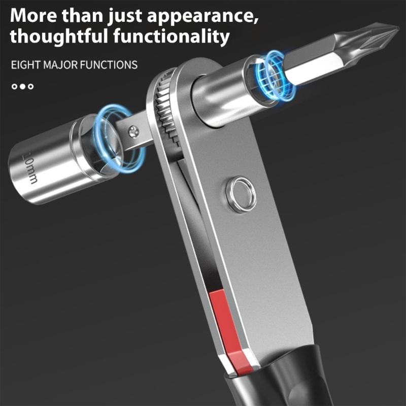 Double Direction Ratcheting Socket Spanner Tool Kit Ergonomic Grip Compact Design Fit For Tight Space Maintenance Tasks