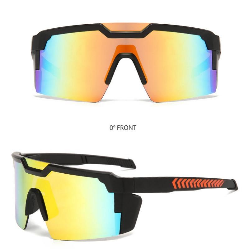 Новые цельные квадратные очень большие спортивные мужские солнцезащитные очки — фото 6