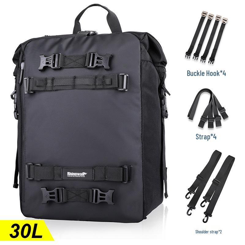 Rhino Walk Motorcycle Rear Seat Bag Set - Mother-Child Combo, Hanging & Side Bags, Best Seller.