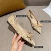 Xiaoxiangfeng Pointed Single Shoes Female Spring Temperament Fairy Shoes Soft Sole Shallow Mouth Flat Shoes Ladyshoes Large Size Women's Shoes 41 To 4