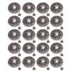 20pcs Metal Jeans Buttons Kit 24mm Metal Buttons Rivet Stud Set for Pants DIY Crafts Antique Silver