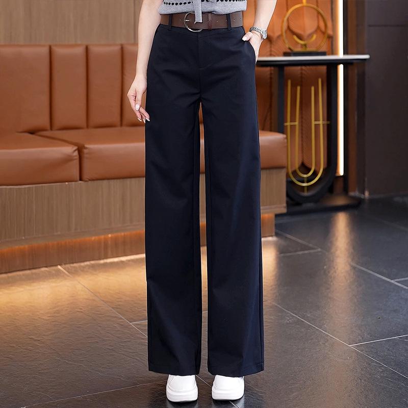 

Women s 2025 Slimming Straight Loose Suit Pants - Spring/Autumn Fashion 2XL темно-синий