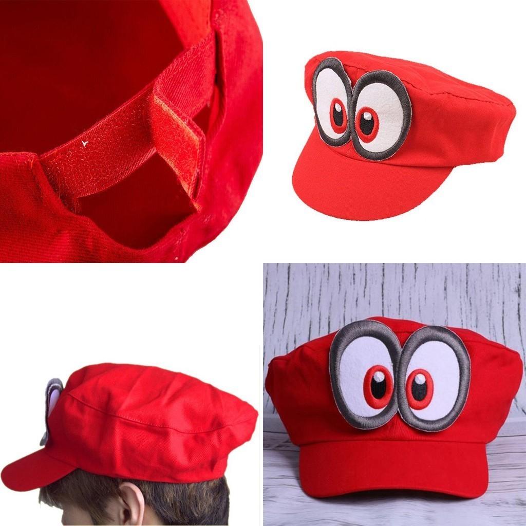 Cappellino Super Mario Odyssey Unisex Cappellino da Baseball Rosso Accessorio Costume Cosplay Per Adulti e Bambini