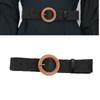 Plastic Buckle Waist Belt Aesthetic Braided Belt Decorative Waistband Wide Belt for Dress Elegant Weaving Waiststrap