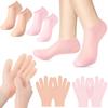 Maschera per Piedi in Silicone Anti-Crepa per Spa Previene la Secchezza Set Maschera per Piedi e Mani Calzini Pedicure e Guanti Idratanti per la Cura di Piedi/Mani