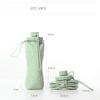 1 Pc 600 ML Silicone Folding Water Cup Retractable Outdoor Travel Portable Sports Kettle High Temperature Food Grade Creative Folding Water Bottle