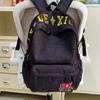 Schoolbag Women's American High Street Large Capacity Alphabet Embroidered Backpack 1011 New College Student Lightweight Shoulder Computer Bag