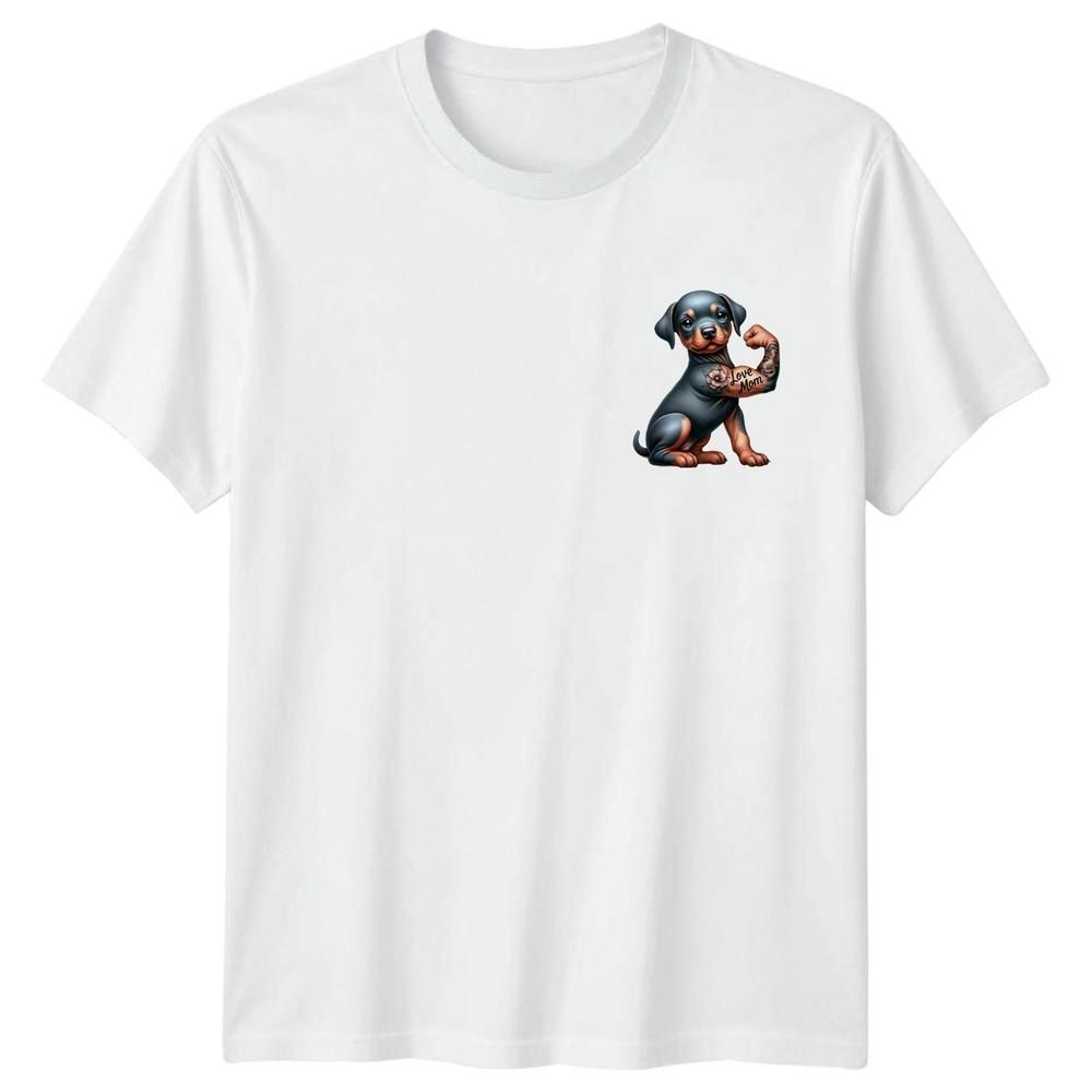 Love Mom Puppy Tattoo Dogs Animals Unisexs TShirt Unisexs Tee Graphic Unisex Top S