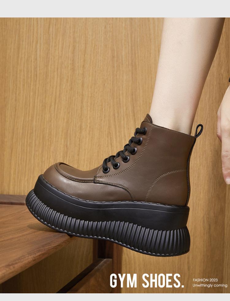 Fashion Women's autumn winter new thick soled simple comfortable versatile short boots daily leisure  wear-resistant women's shoes