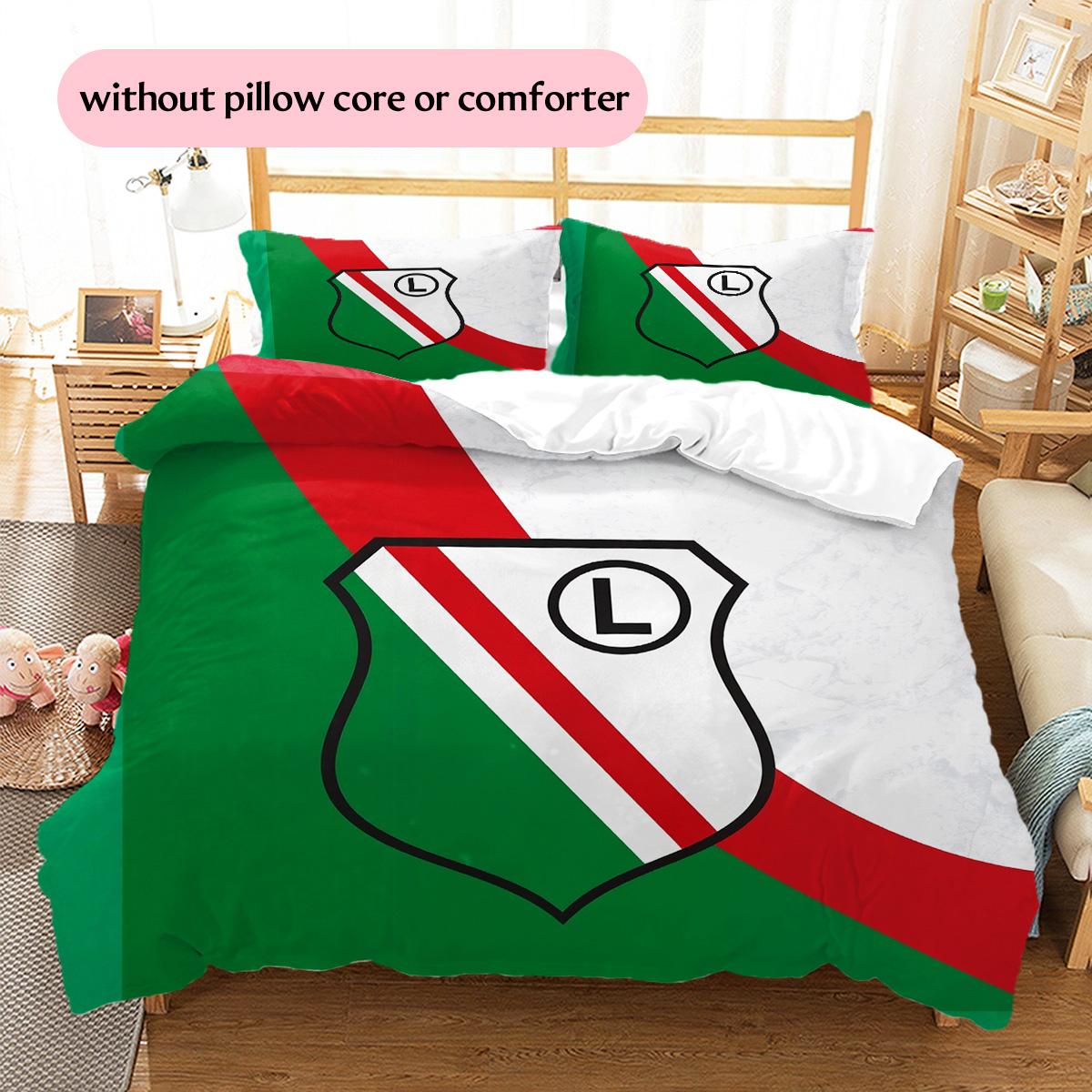 

Legia Warsaw Pattern Bedding Quilt Set Home Decoration Gift (1 * duvet cover + 2 * pillowcase without core) 200x220cm