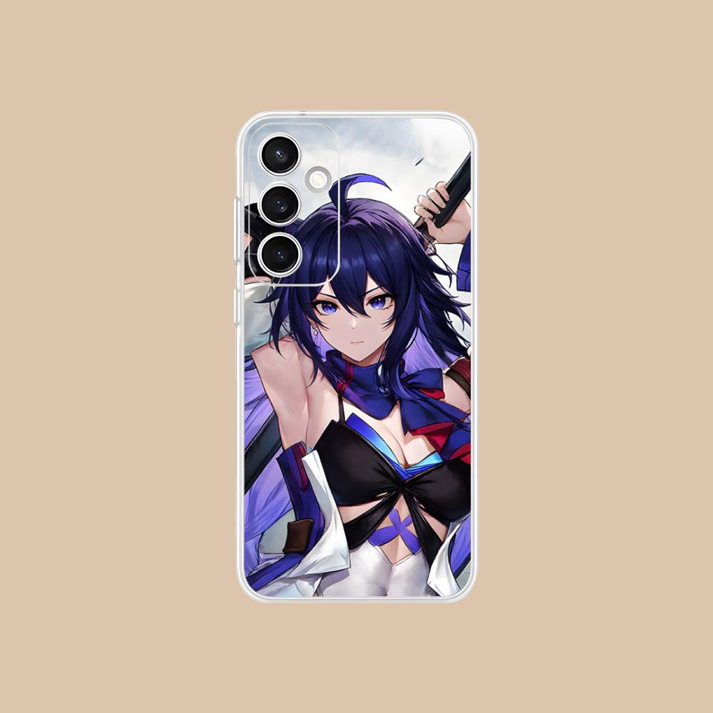 HSR Seele Clear Mobile Phone Case for Samsung Galaxy S25 S24 S23 S22 S21Plus FE Ultra Colorful Cover