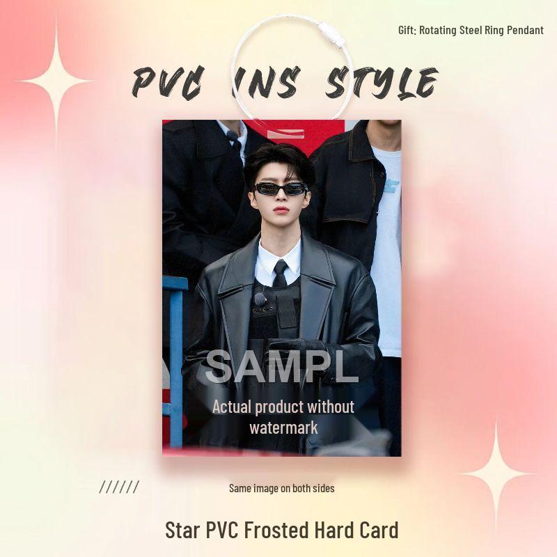 

Fan Chengcheng PVC Card Holder: Idol Star Small Card Pendant Ornament PVC matte hard card (7cm x 10cm)