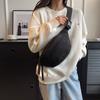 Chest Bag Banana Bag for Women Sling Crossbody Waist Pack Canvas Running Waist Bag Casual Fanny Packs Sport Half Moon Belt Bag