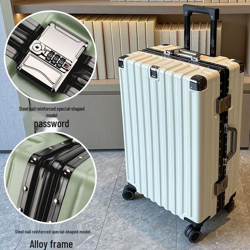 Large Capacity Silent Trolley Case with Combination Lock - Explosion-Proof Carry-On for College Students and Travel