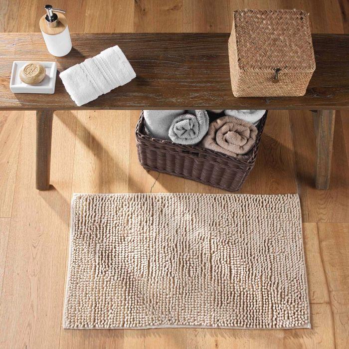 Bath Mat - SWEETY - 45 X 75 Cm - Microfiber - Solid - Taupe Brown