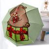 1pc Capybara Gift Automatic Folding Umbrella - 8-Rib Durable Iron Frame, Compact Portable for Daily Travel Yy251205025