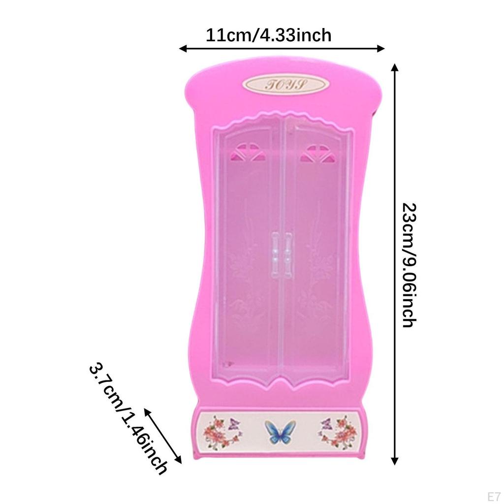 Mini Wardrobe Doll Clothes Holder DIY Versatile Creative Miniature House Furniture for Childrens Day