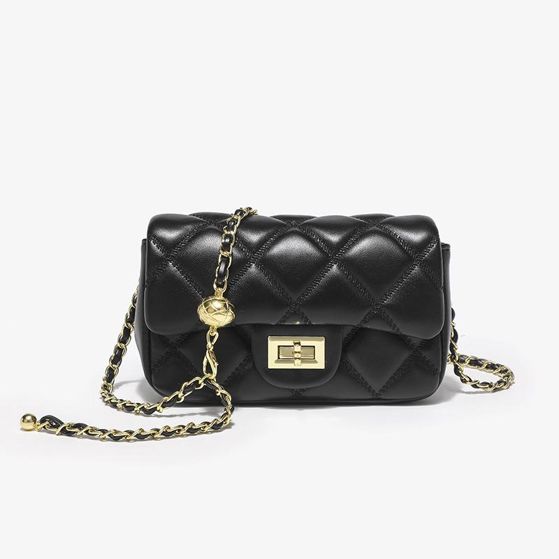 This Year's Trend: Small Style Crossbody Bag for Women 2025 New Model with Small Gold Ball and Optional Quilted Chain Bag for Women