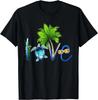 Tropical Beach Love Sea Turtle Palm Tree Summer Vacation Gift Unisex T-Shirt