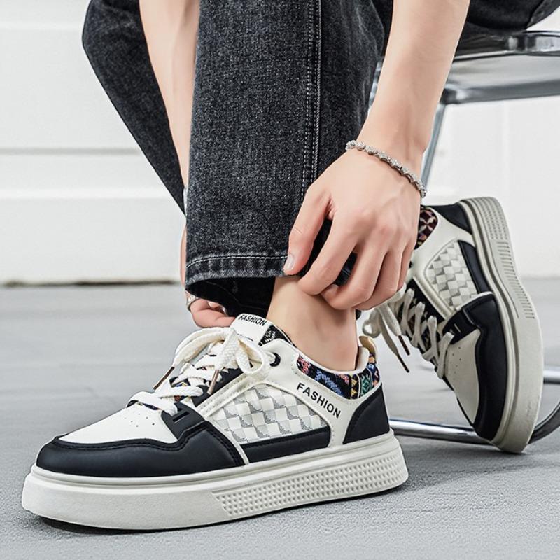 Men Soft Sole Breathable Skate Board Shoes, Student Daily Casual Athletic Sneakers